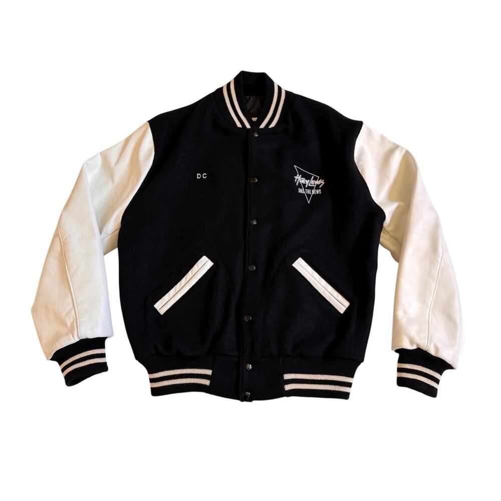 Huey Lewis And The News Vintage Tour Concert Varsity Jacket Coat Nike Size 44 XL
